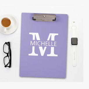 Simple Monogram Name with Initial Clipboard