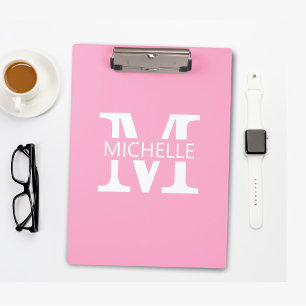 Simple Monogram Name with Initial Clipboard