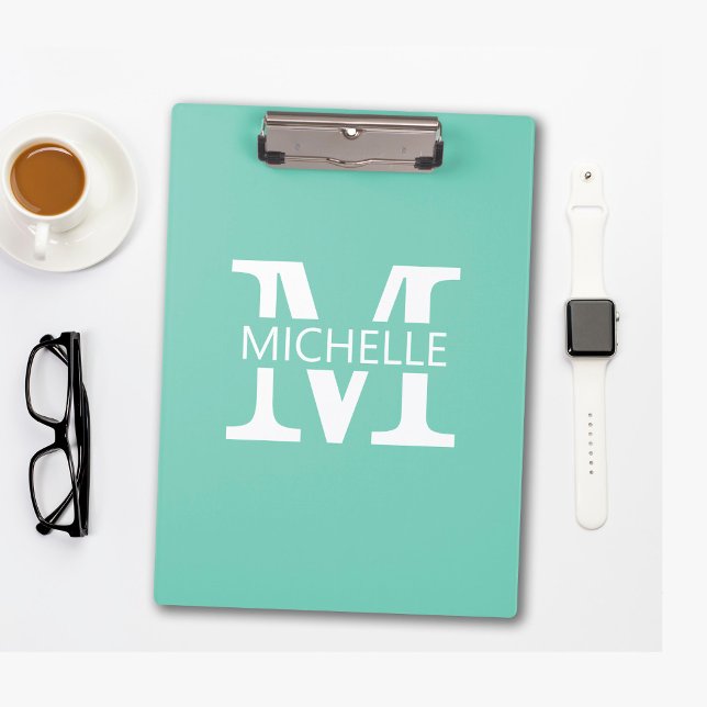 Simple Monogram Name with Initial Clipboard (Creator Uploaded)
