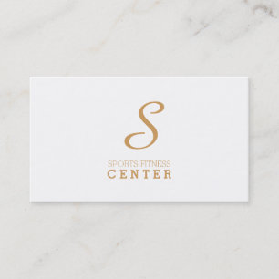 Simple Monogram (peanut butter) Business Card