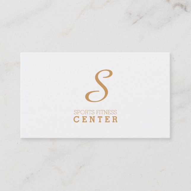Simple Monogram (peanut butter) Business Card (Front)