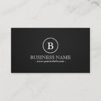 Simple Monogram Real Estate Broker Business Card