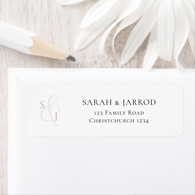 Simple Monogram Return Address Label (Insitu)