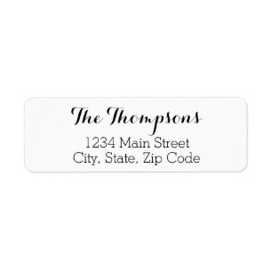 Simple Monogram Return Label