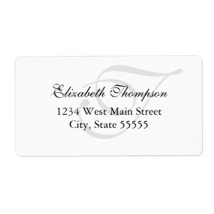 Simple Monogram Return Label