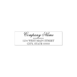 Simple Monogram Return Label Self-inking Stamp