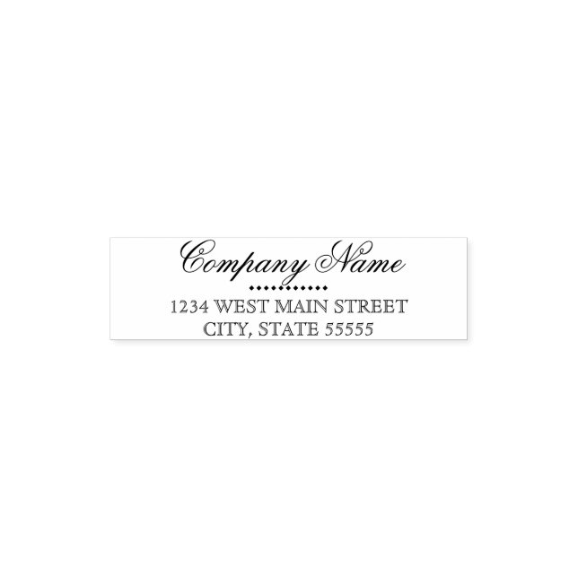 Simple Monogram Return Label Self-inking Stamp (Design)