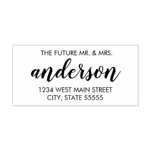 Simple Monogram Return Label Self-inking Stamp