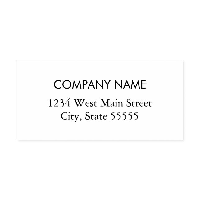 Simple Monogram Return Label Self-inking Stamp (Design)