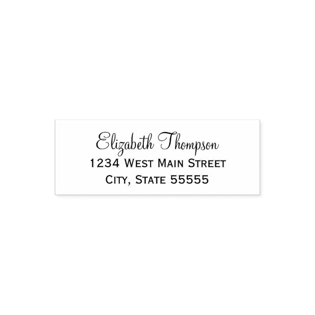 Simple Monogram Return Label Self-inking Stamp (Design)