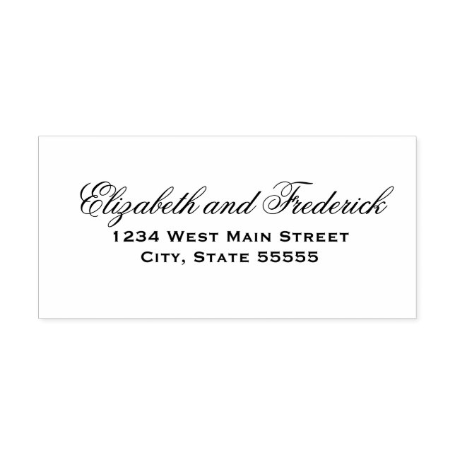 Simple Monogram Return Label Self-inking Stamp (Design)