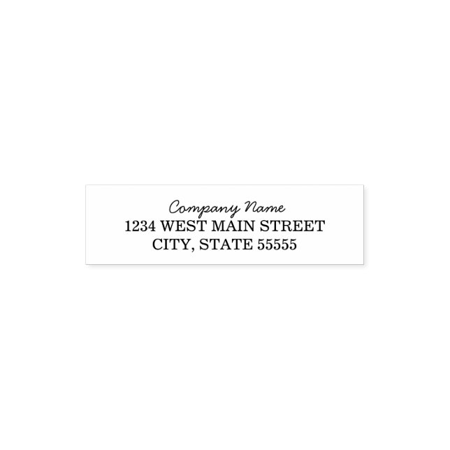 Simple Monogram Return Label Self-inking Stamp (Design)