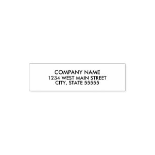 Simple Monogram Return Label Self-inking Stamp