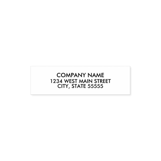Simple Monogram Return Label Self-inking Stamp (Design)