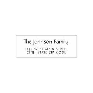 Simple Monogram Return Label Self-inking Stamp