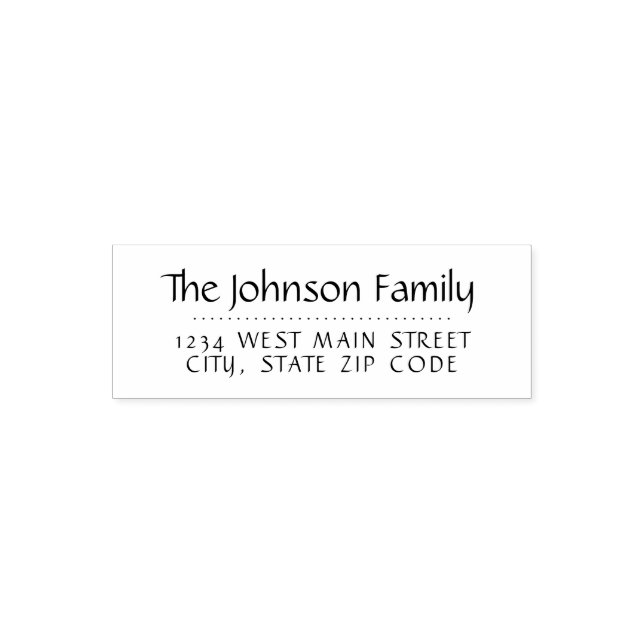 Simple Monogram Return Label Self-inking Stamp (Design)