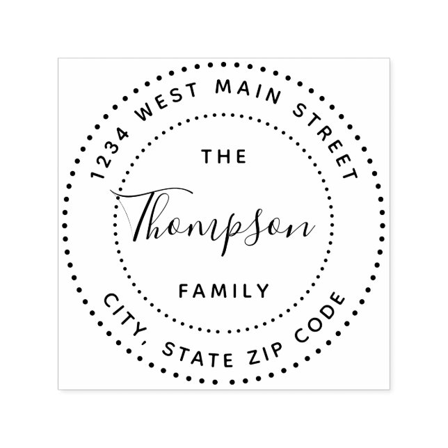 Simple Monogram Return Label Self-inking Stamp (Design)