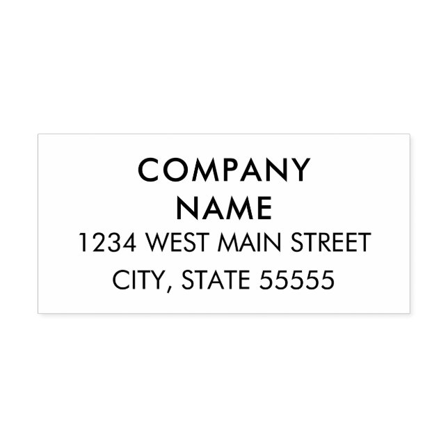 Simple Monogram Return Label Self-inking Stamp (Design)