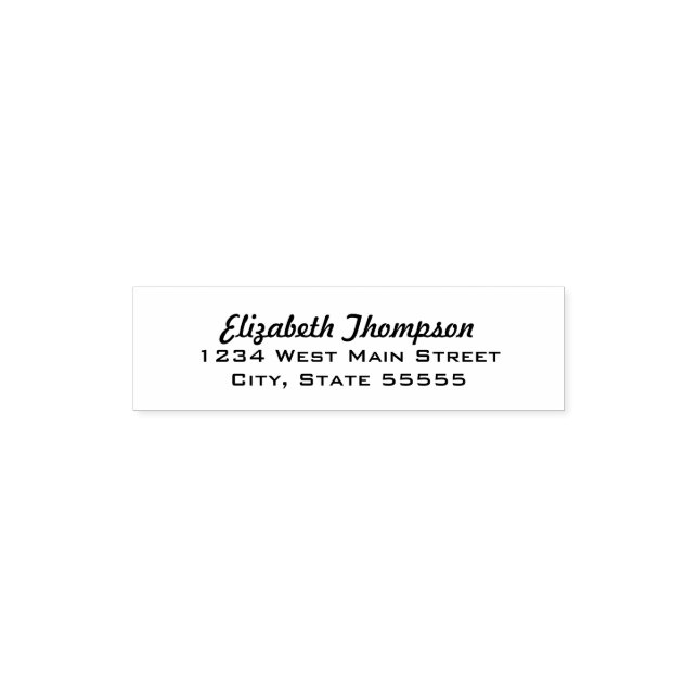 Simple Monogram Return Label Self-inking Stamp (Design)