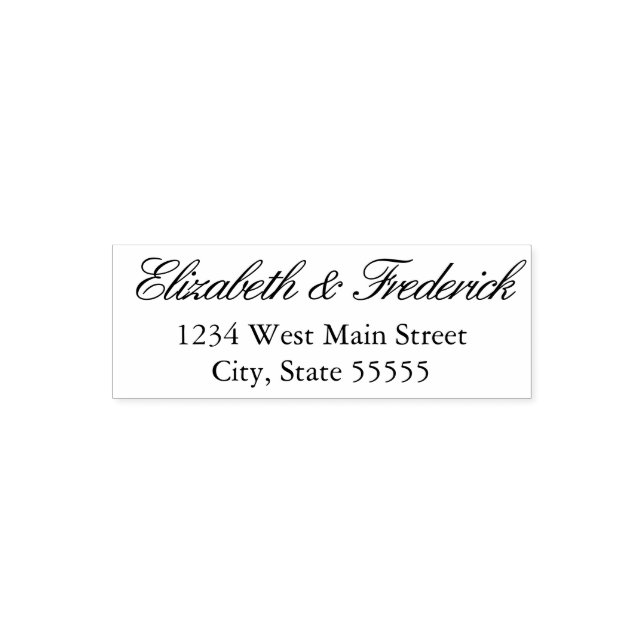 Simple Monogram Return Label Self-inking Stamp (Design)