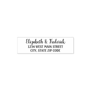 Simple Monogram Return Label Self-inking Stamp