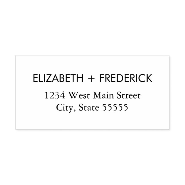 Simple Monogram Return Label Self-inking Stamp (Design)