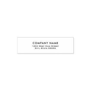 Simple Monogram Return Label Self-inking Stamp