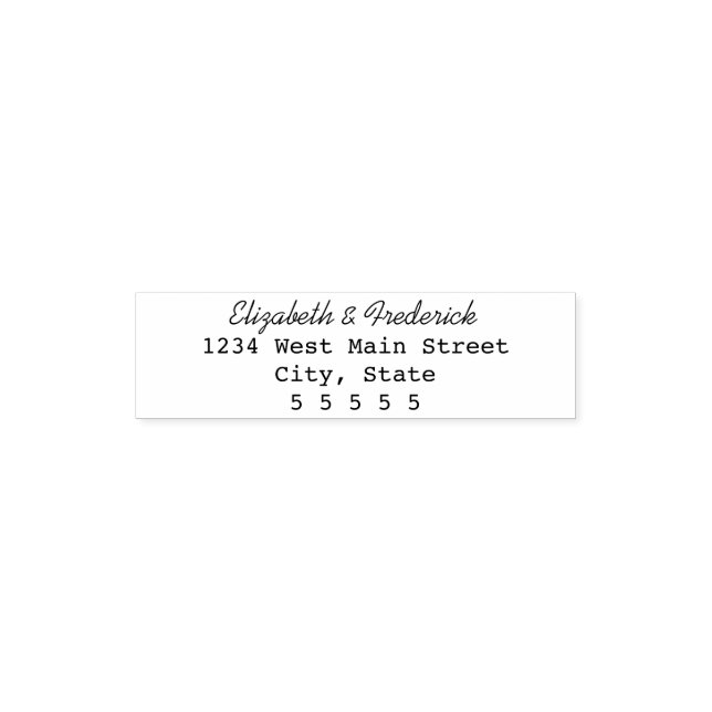 Simple Monogram Return Label Self-inking Stamp (Design)