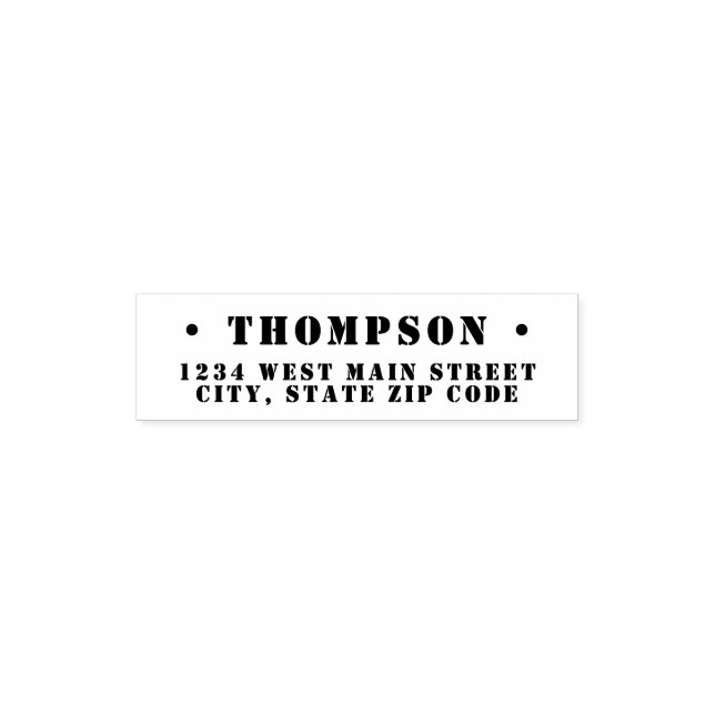 Simple Monogram Return Label Self-inking Stamp (Design)