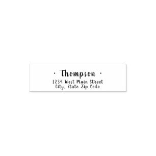 Simple Monogram Return Label Self-inking Stamp