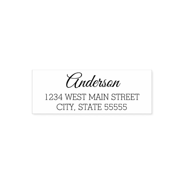 Simple Monogram Return Label Self-inking Stamp (Design)