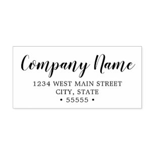 Simple Monogram Return Label Self-inking Stamp