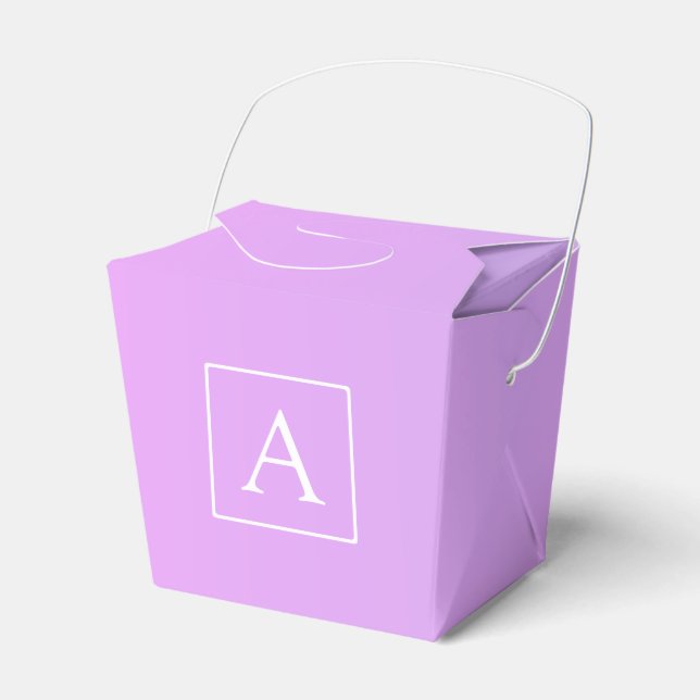 Simple Monogram | Subtle Pink/Purple Ombre Favor Box (Front Side)