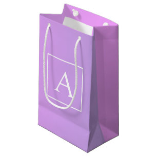 Simple Monogram   Subtle Pink/Purple Ombre Small Gift Bag