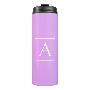 Simple Monogram   Subtle Pink/Purple Ombre Thermal Tumbler