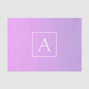 Simple Monogram Subtle Pink/Purple Ombre Tissue Paper