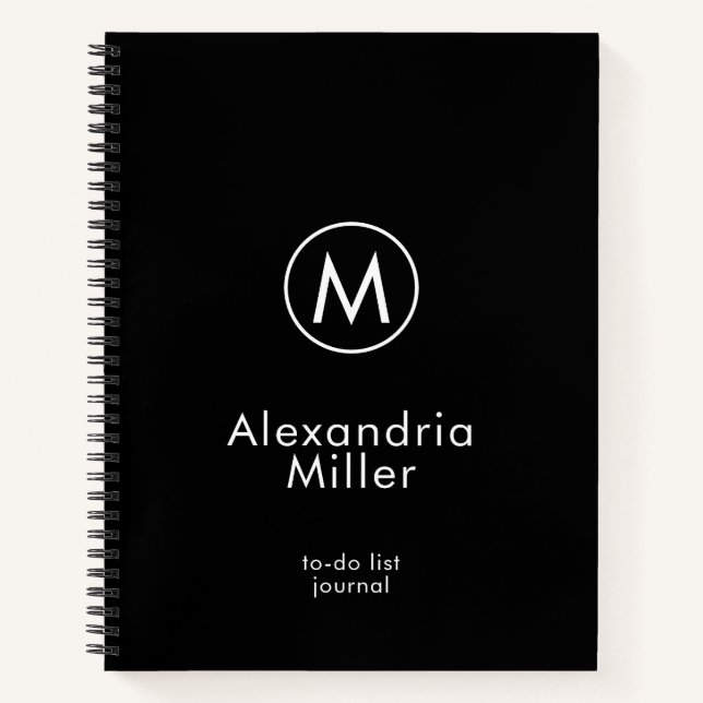 Simple Monogram To-Do List Journal (Front)