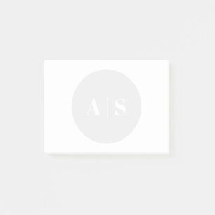 Simple Monogram Watermark Post-it Notes