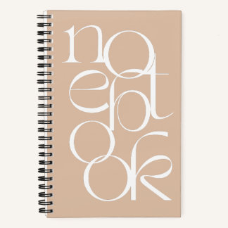 Simple Monogrammed Modern Minimalistic Notebook