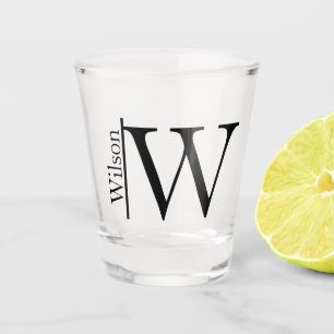 Simple Monogrammed Name Personalized Shot Glass