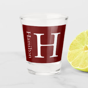 Simple Monogrammed Name Personalized Shot Glass