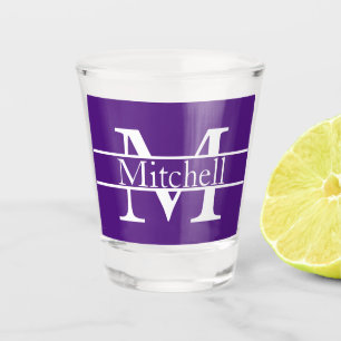 Simple Monogrammed Name Personalized Shot Glass