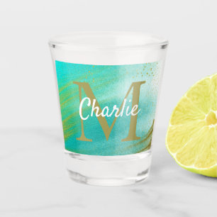 Simple Monogrammed Name Personalized Shot Glass