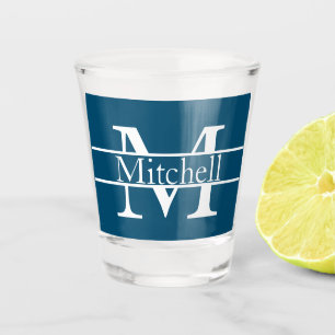 Simple Monogrammed Name Personalized Shot Glass