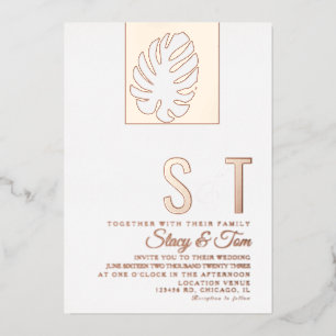 Simple Monstera Leaf Wedding Pressed