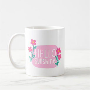 Simple Morning Cheerful Sunshine Playful Pink Coffee Mug