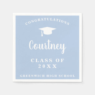 Simple Mortar Board Modern Graduation Napkin