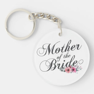Simple Mother of the Bride Wedding   Keychain