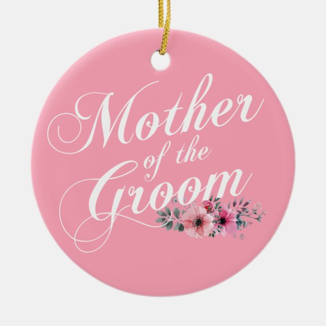 Simple Mother of the Groom Wedding | Ornament (Front)