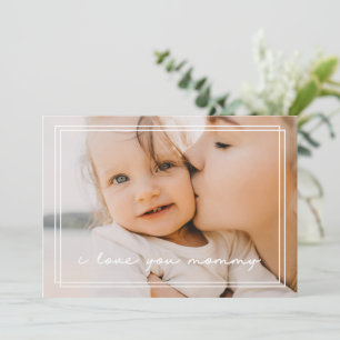 Simple Mother's Day White Double Framed Photo Card